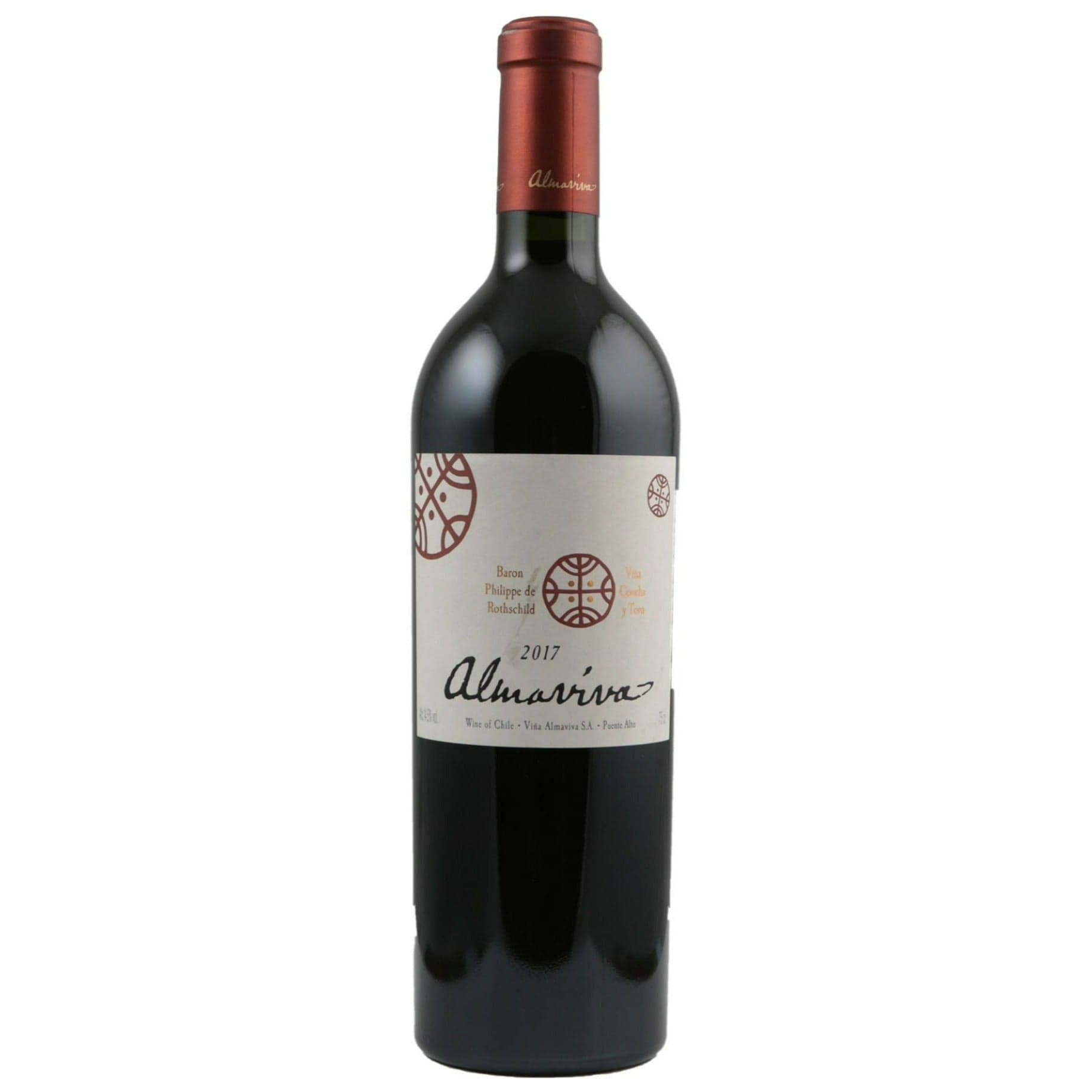 Single bottle of Red wine Almaviva Winery, Vina Almaviva, Maipo Valley, 2017 65% Cabernet Sauvignon, 23% Carmenere, 5% Cabernet Franc, 5% Petit Verdot & 2% Merlot
