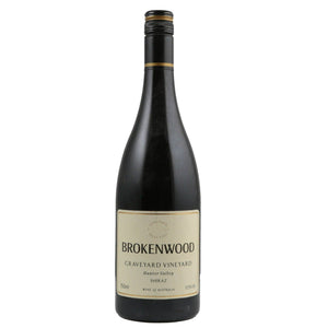 Single bottle of Red wine Brokenwood, Graveyard Vineyard Hunter Valley Shiraz, 2013 100% Shiraz