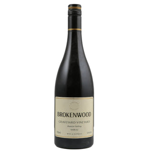 Single bottle of Red wine Brokenwood, Graveyard Vineyard Hunter Valley Shiraz, 2014 100% Shiraz