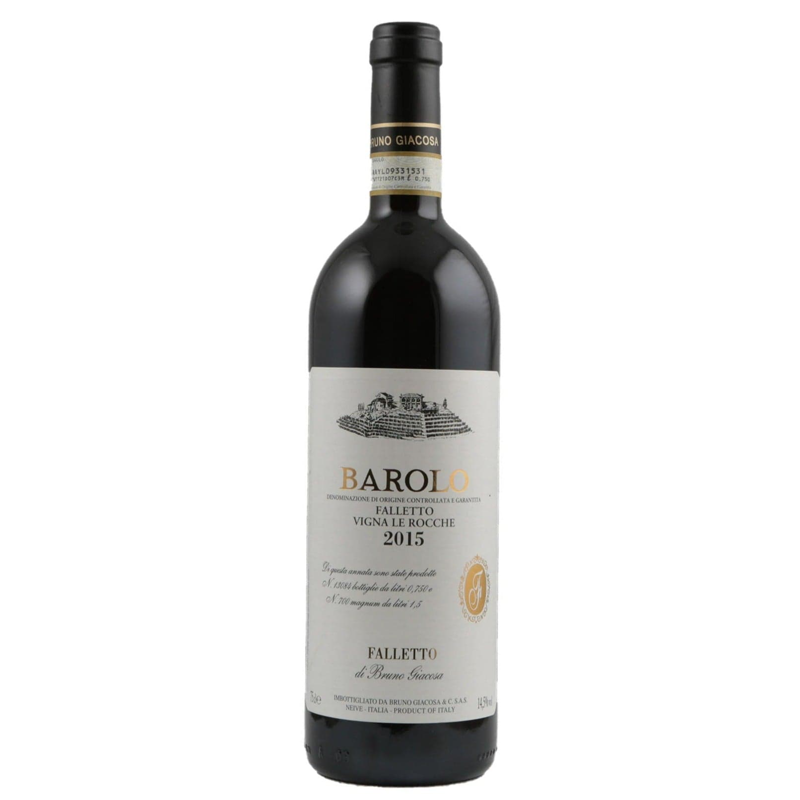 Single bottle of Red wine Bruno Giacosa, Vigna Le Rocche, Barolo, 2015 100% Nebbiolo