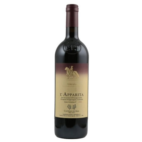 Single bottle of Red wine Castello di Ama, L'Apparita, Toscana IGT, 2015 100% Merlot
