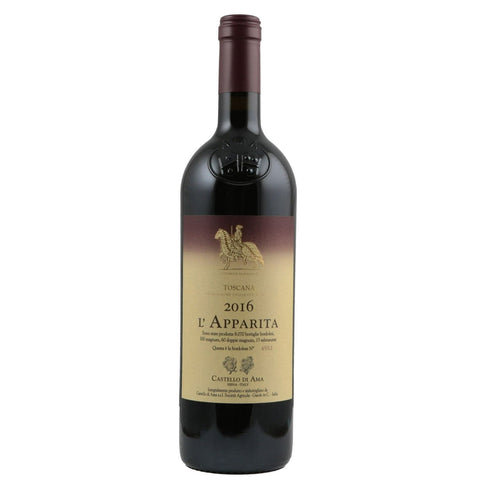 Single bottle of Red wine Castello di Ama, L'Apparita, Toscana IGT, 2016 100% Merlot