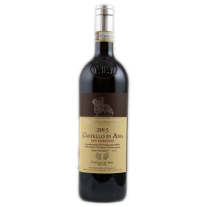 Single bottle of Red wine Castello di Ama, San Lorenzo, Chianti Classico Gran Selezione, 2015 80% Sangiovese, 13% Merlot & 7% Malvasia Nera
