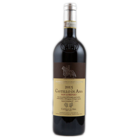 Single bottle of Red wine Castello di Ama, San Lorenzo, Chianti Classico Gran Selezione, 2015 80% Sangiovese, 13% Merlot & 7% Malvasia Nera