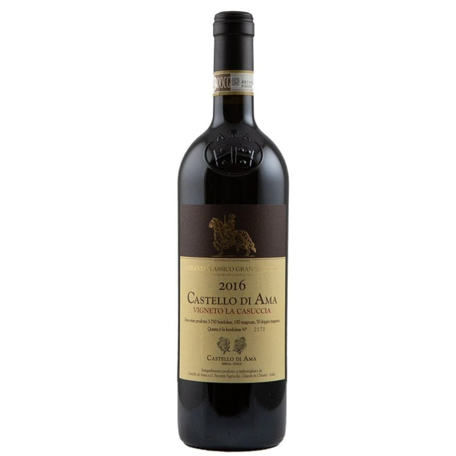Single bottle of Red wine Castello di Ama, Vigneto La Casuccia, Chianti Classico Gran Selezione, 2016 80% Sangiovese & 20% Merlot
