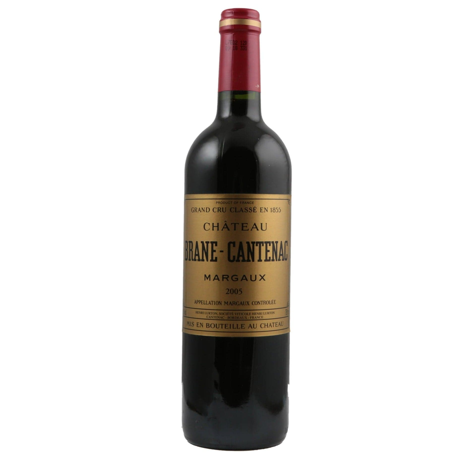 Single bottle of Red wine Ch. Brane-Cantenac, 2nd Growth Grand Cru Classe, Margaux, 2005 51% Cabernet Sauvignon, 43% Merlot & 6% Cabernet Franc