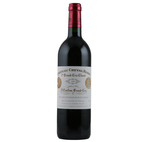 Single bottle of Red wine Ch. Cheval Blanc, Grand Cru, Saint-Emilion, 2000 53% Merlot & 47% Cabernet Franc