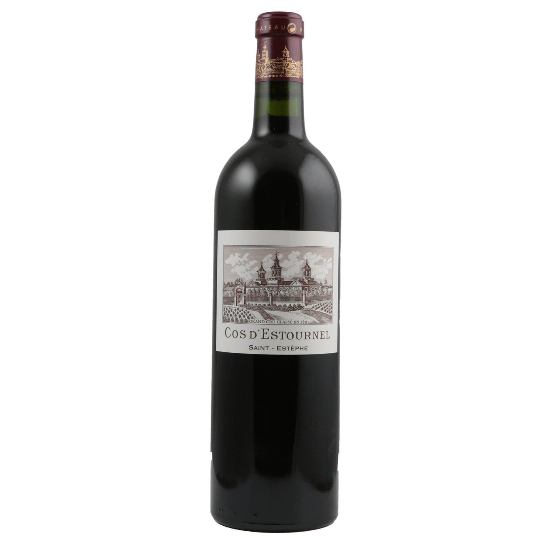 Single bottle of Red wine Ch. Cos d'Estournel, 2nd Growth Grand Cru Classe, Saint Estephe, 2010 78% Cabernet Sauvignon, 19% Merlot, 2% Cabernet Franc & 1% Petit Verdot