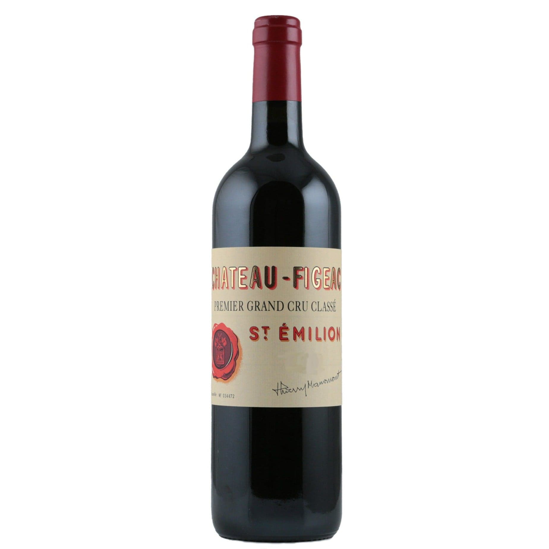 Single bottle of Red wine Ch. Figeac, Grand Cru, Saint Emilion, 2000 35% Cabernet Franc, 35% Cabernet Sauvignon & 30% Merlot