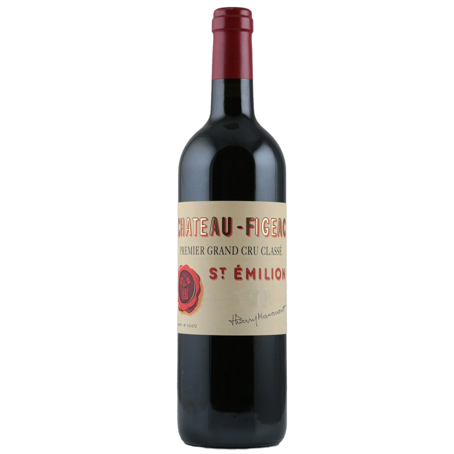 Single bottle of Red wine Ch. Figeac, Grand Cru, Saint Emilion, 2010 35% Cabernet Franc, 35% Cabernet Sauvignon & 30% Merlot