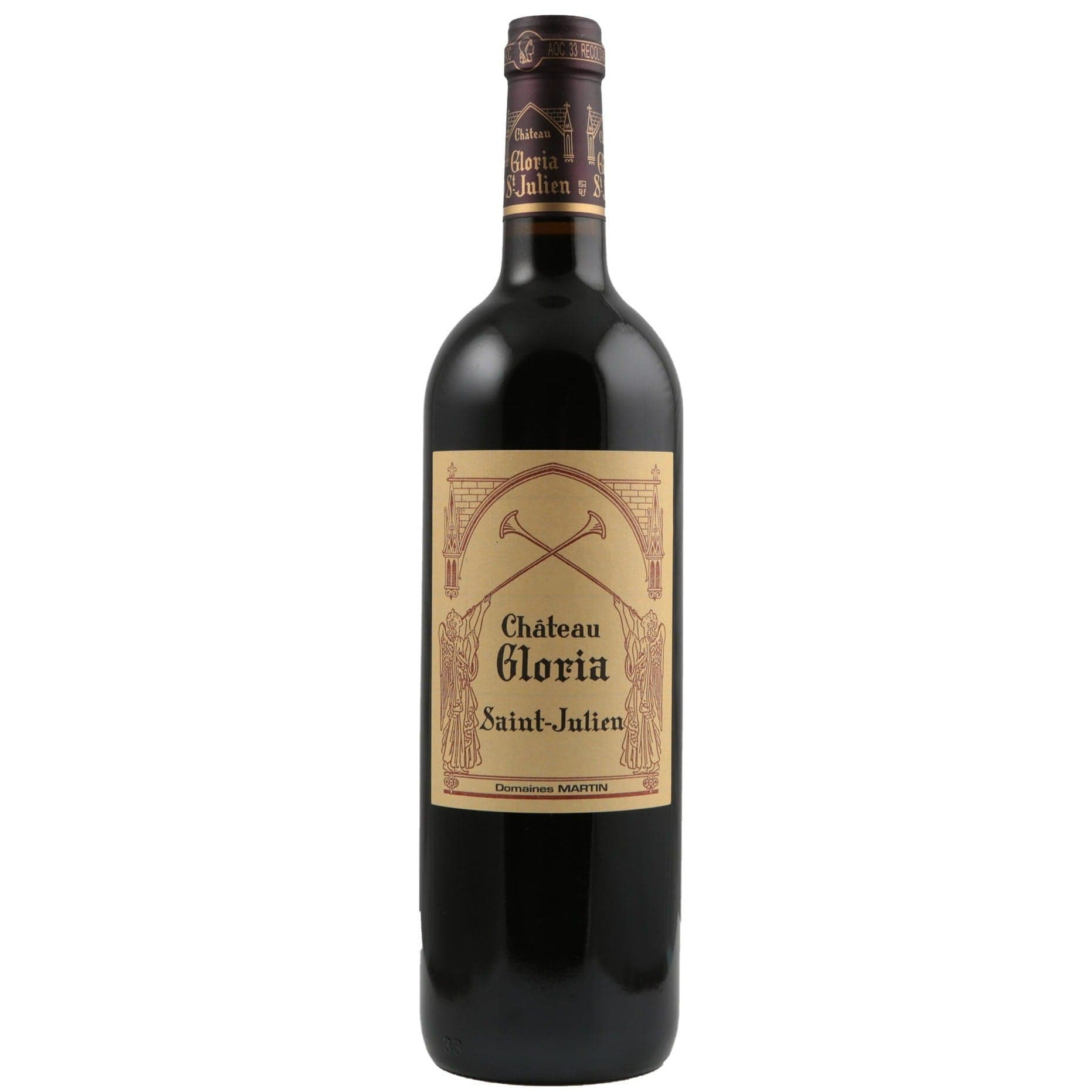 Single bottle of Red wine Ch. Gloria, Grand Vin, Saint-Julien, 2016 60% Cabernet Sauvignon, 30% Merlot, 7% Cabernet Franc & 3% Petit Verdot