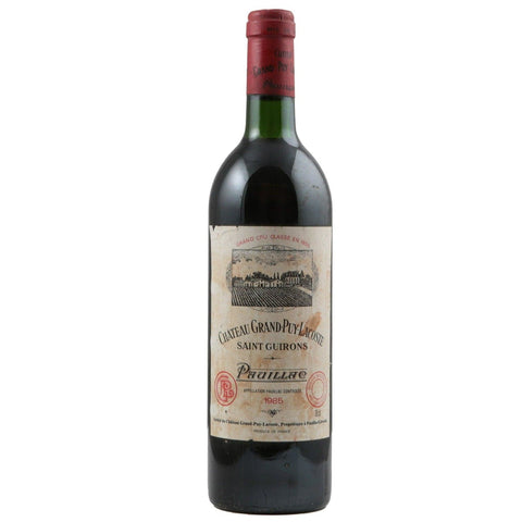 Single bottle of Red wine Ch. Grand-Puy-Lacoste, 5th Growth Grand Cru Classe, Pauillac, 1985 75% Cabernet Sauvignon, 20% Merlot & 5% Cabernet Franc