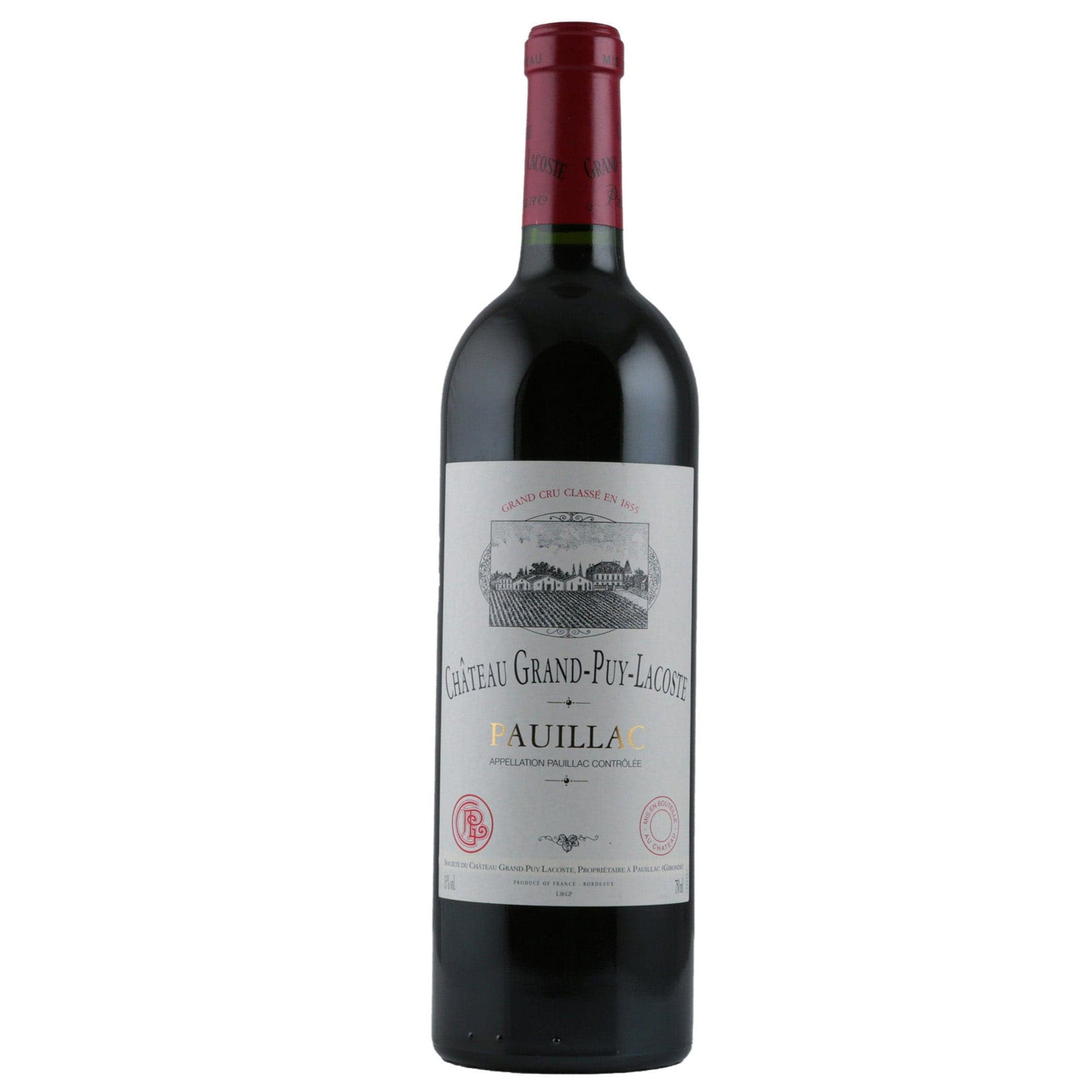Single bottle of Red wine Ch. Grand-Puy-Lacoste, 5th Growth Grand Cru Classe, Pauillac, 2005 78% Cabernet Sauvignon & 22% Merlot