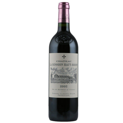 Single bottle of Red wine Ch. La Mission Haut-Brion, Cru Classe de Graves, Pessac-Leognan, 2005 69% Merlot, 30% Cabernet Sauvignon & 1% Cabernet Franc