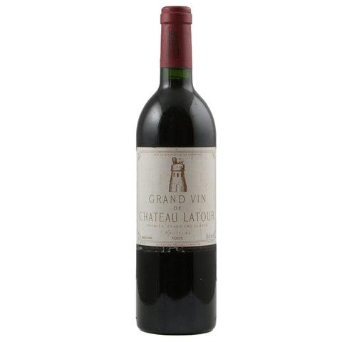 Single bottle of Red wine Ch. Latour, 1st Growth Grand Cru Classe, Pauillac, 1985 85% Cabernet Sauvignon, 14% Merlot, 1% Petit Verdot.
