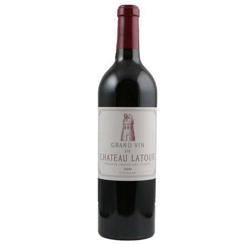 Single bottle of Red wine Ch. Latour, 1st Growth Grand Cru Classe, Pauillac, 2009 91% Cabernet Sauvignon & 9% Merlot