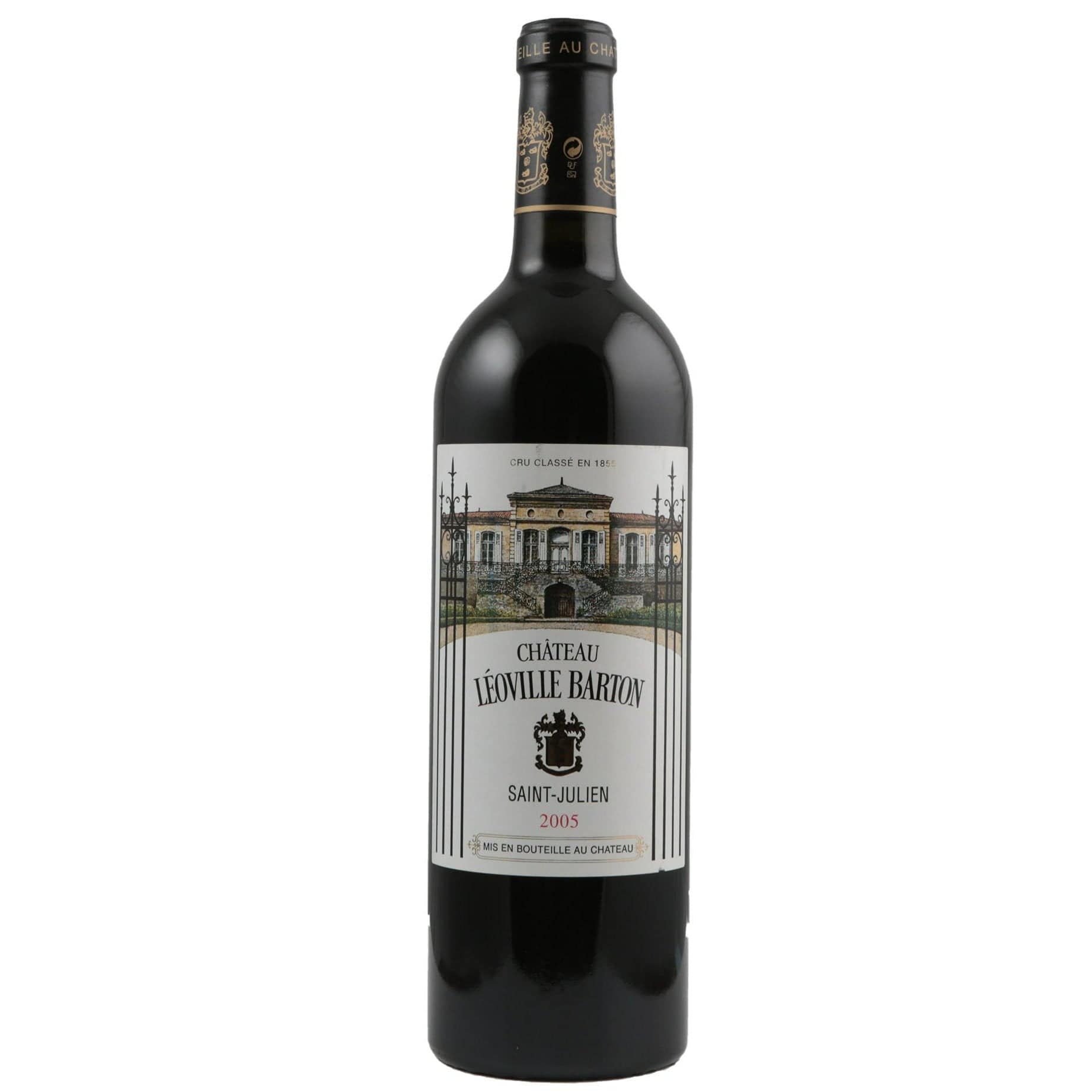 Single bottle of Red wine Ch. Leoville Barton, 2nd Growth Grand Cru Classe, Saint-Julien, 2005 73% Cabernet Sauvignon, 26% Merlot & 1% Cabernet Franc