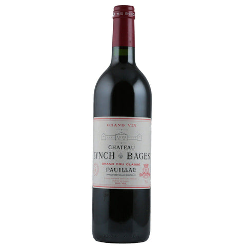 Single bottle of Red wine Ch. Lynch-Bages, 5th Growth Grand Cru Classe, Pauillac, 1990 73% Cabernet Sauvignon, 15% Merlot, 10% Cabernet Franc & 2% Petit Verdot