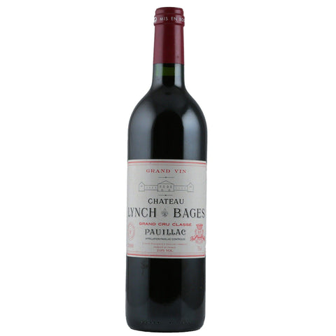 Single bottle of Red wine Ch. Lynch-Bages, 5th Growth Grand Cru Classe, Pauillac, 2000 71% Cabernet Sauvignon, 16% Merlot, 11% Cabernet Franc & 2% Petit Verdot