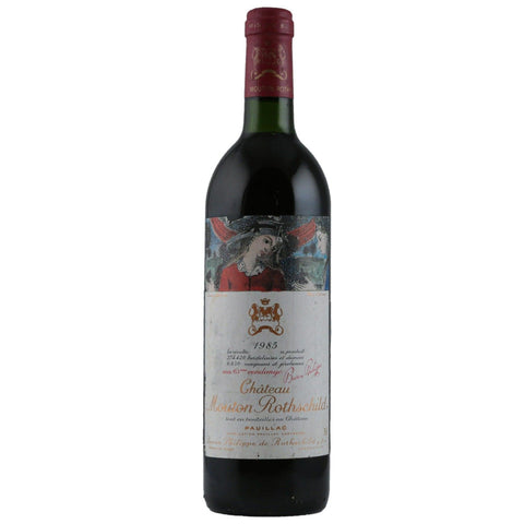 Single bottle of Red wine Ch. Mouton Rothschild, 1st Growth Grand Cru Classe, Pauillac, 1985 75% Cabernet Sauvignon, 12% Merlot, 10% Cabernet Franc & 3% Petit Verdot