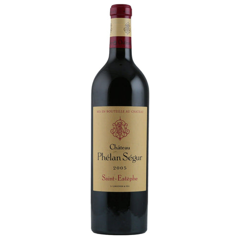 Single bottle of Red wine Ch. Phelan Segur, Grand Vin, Saint-Estephe, 2005 50% Merlot, 47% Cabernet Sauvignon & 3% Cabernet Franc