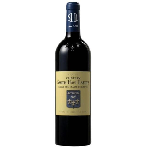 Single bottle of Red wine Ch. Smith Haut Lafitte, Grand Cru Classe, Pessac-Leognan, 2005 64% Cabernet Sauvignon, 30% Merlot, 5% Cabernet Franc & 1% Petit Verdot