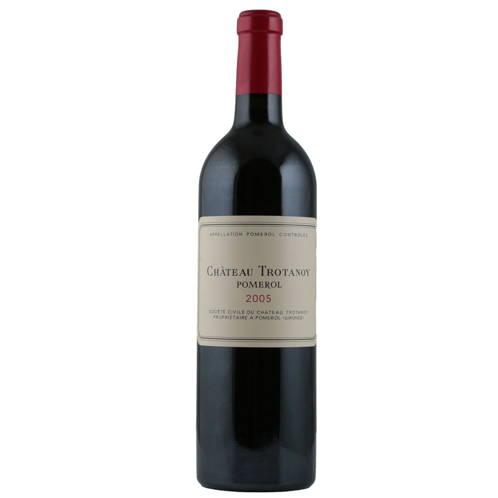 Single bottle of Red wine Ch. Trotanoy, Ch. Trotanoy, Pomerol, 2005 90% Merlot & 10% Cabernet Franc