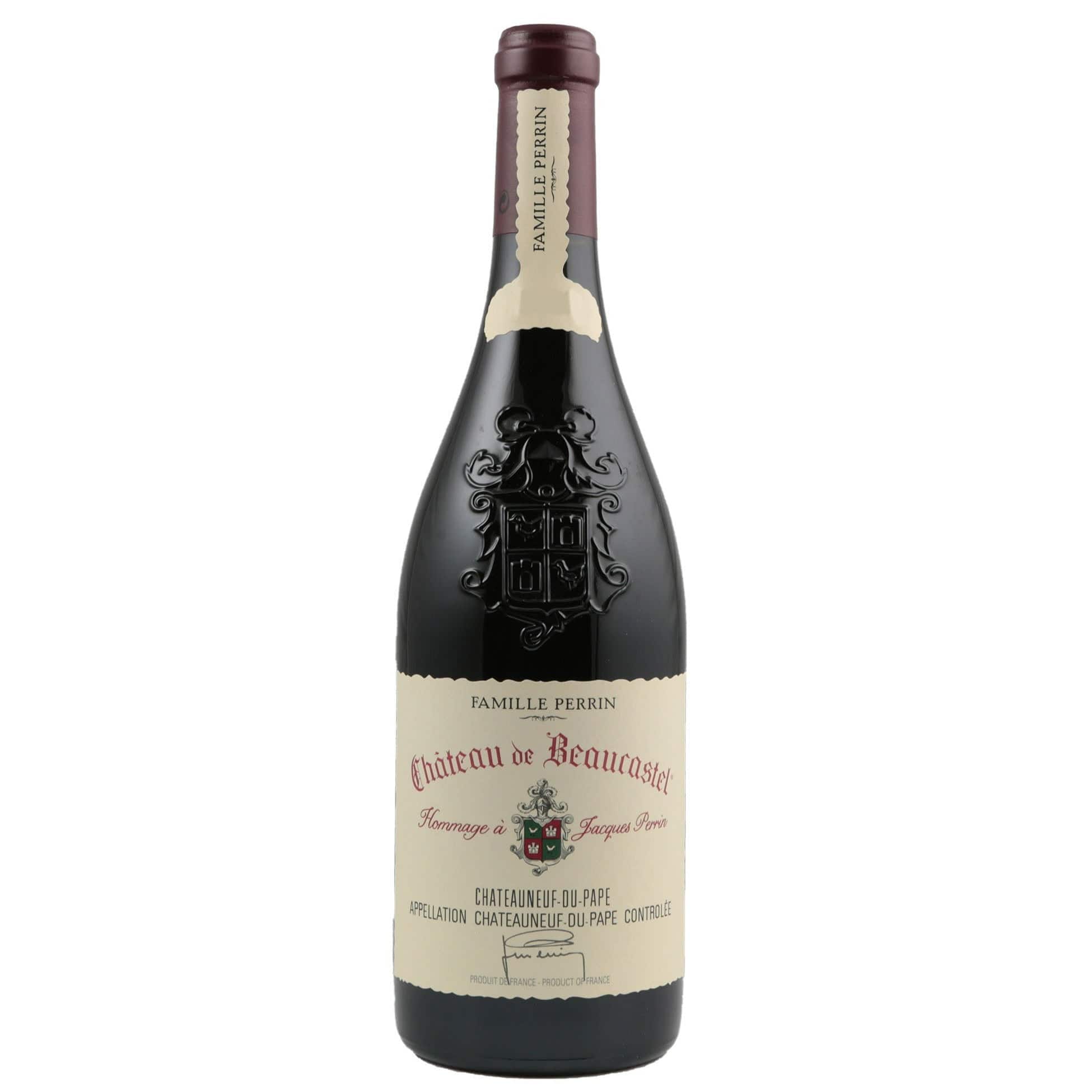 Single bottle of Red wine Chateau de Beaucastel, Chateauneuf du Pape, 2005 30% Grenache, 30% Mourvedre, 10% Syrah, 10% Counoise, 5% Cinsault & 15% Other