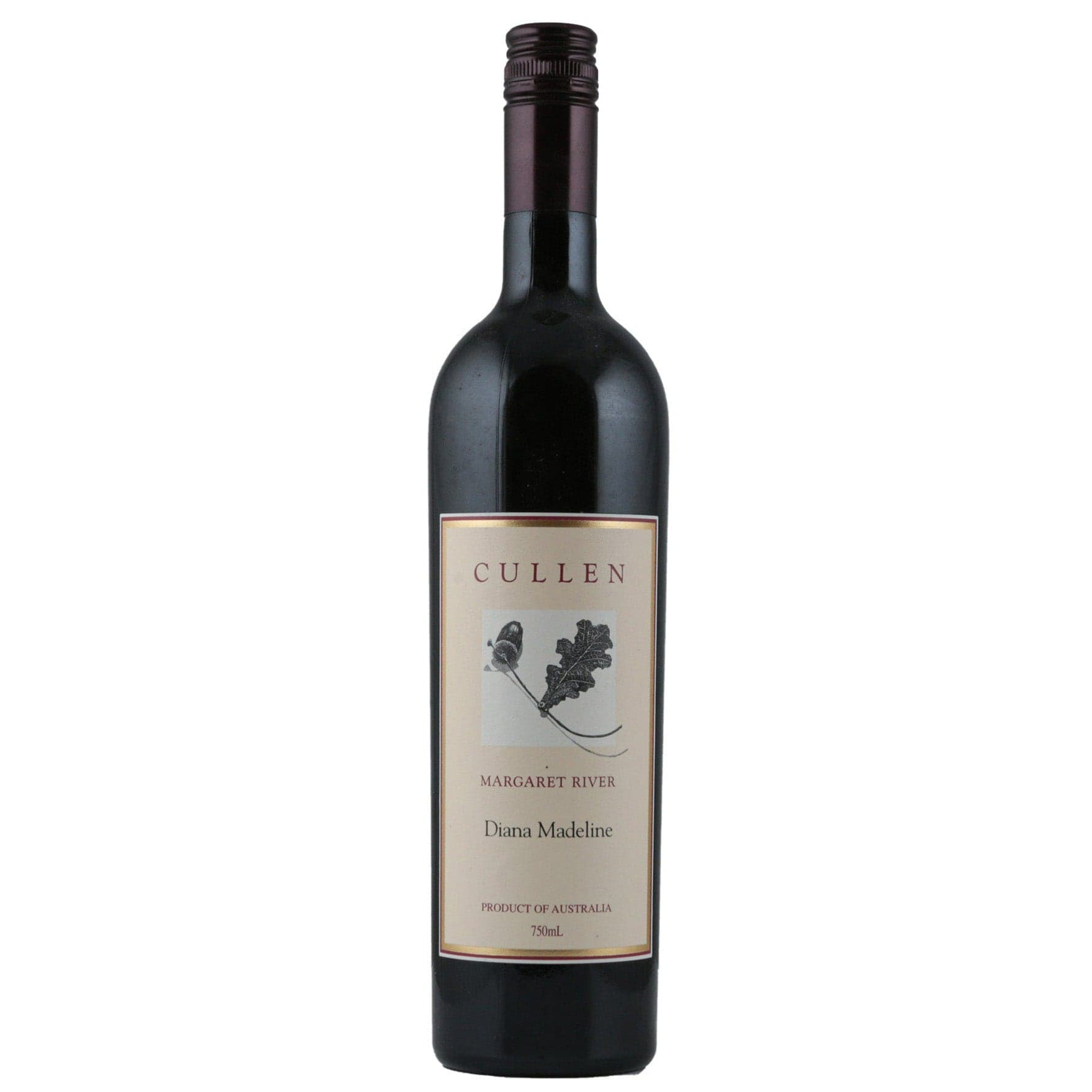 Single bottle of Red wine Cullen Wines, Diana Madeline Cabernet Merlot, Margaret River W.A., 2015 87% Cabernet Sauvignon, 11% Merlot, 1% Cabernet Franc & 1% Malbec