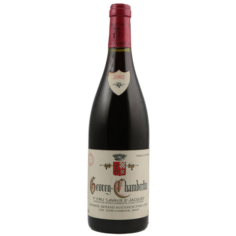 Single bottle of Red wine Dom. Armand Rousseau, Lavaux Saint-Jacques Premier Cru, Gevrey Chambertin, 2002 100% Pinot Noir