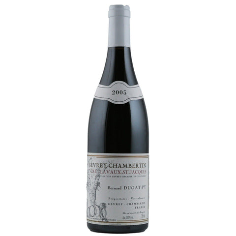 Single bottle of Red wine Dom. Dugat-Py, Lavaux Saint Jacques Premier Cru, Gevrey Chambertin, 2005 100% Pinot Noir
