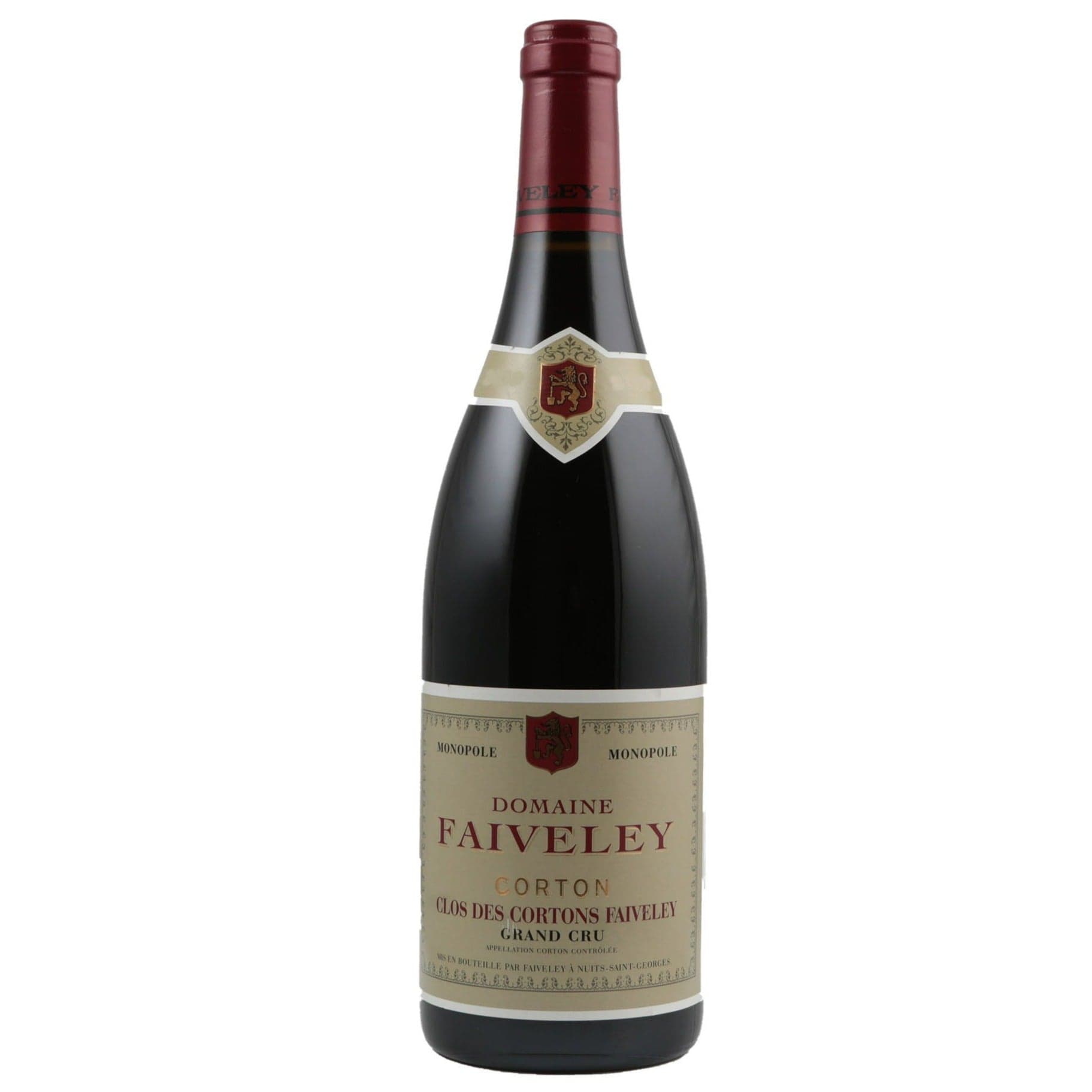 Single bottle of Red wine Dom. Faiveley, Clos des Cortons Monopole Grand Cru, Corton Rouge, 2002 100% Pinor Noir