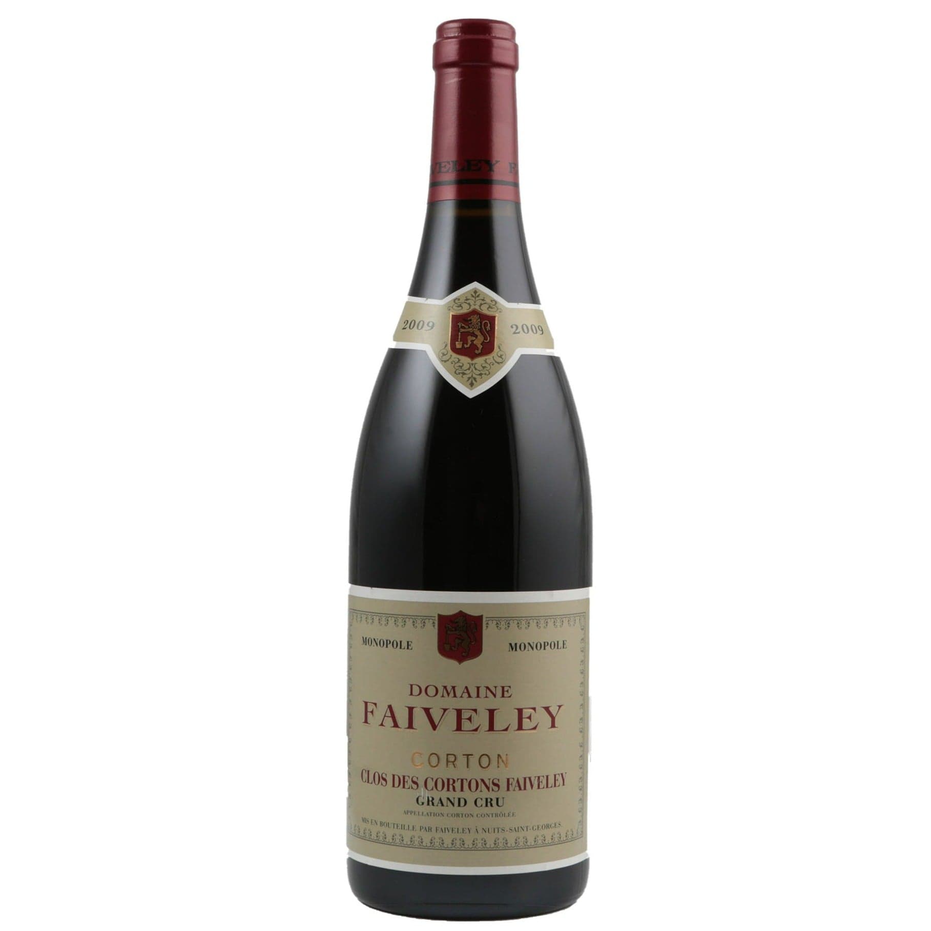 Single bottle of Red wine Dom. Faiveley, Clos des Cortons Monopole Grand Cru, Corton Rouge, 2009 100% Pinor Noir
