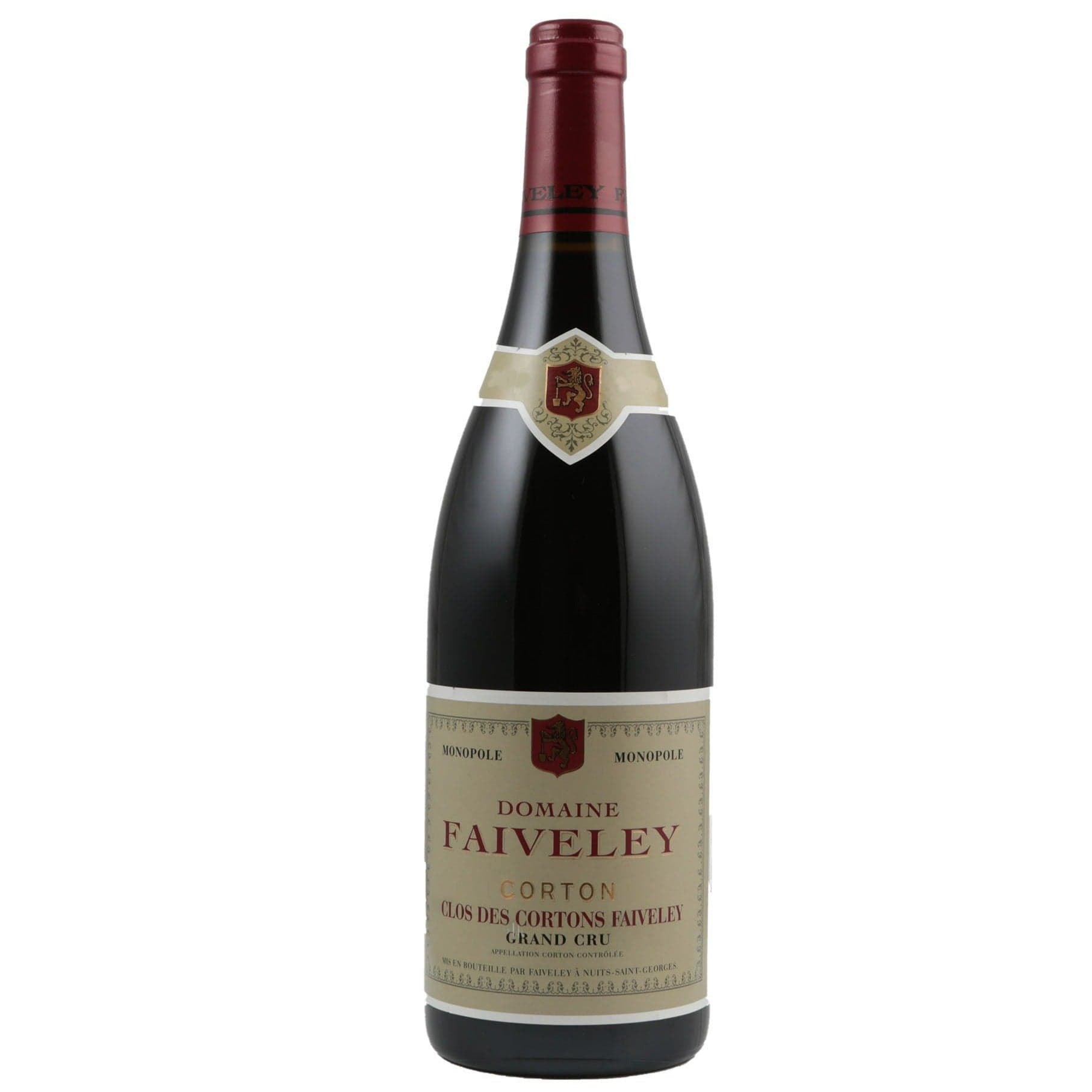 Single bottle of Red wine Dom. Faiveley, Clos des Cortons Monopole Grand Cru, Corton Rouge, 2010 100% Pinor Noir