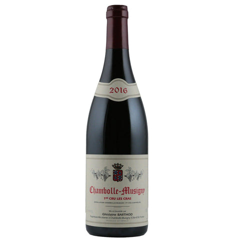 Single bottle of Red wine Dom. Ghislaine Barthod, Les Cras Premier Cru, Chambolle Musigny, 2016 100% Pinot Noir