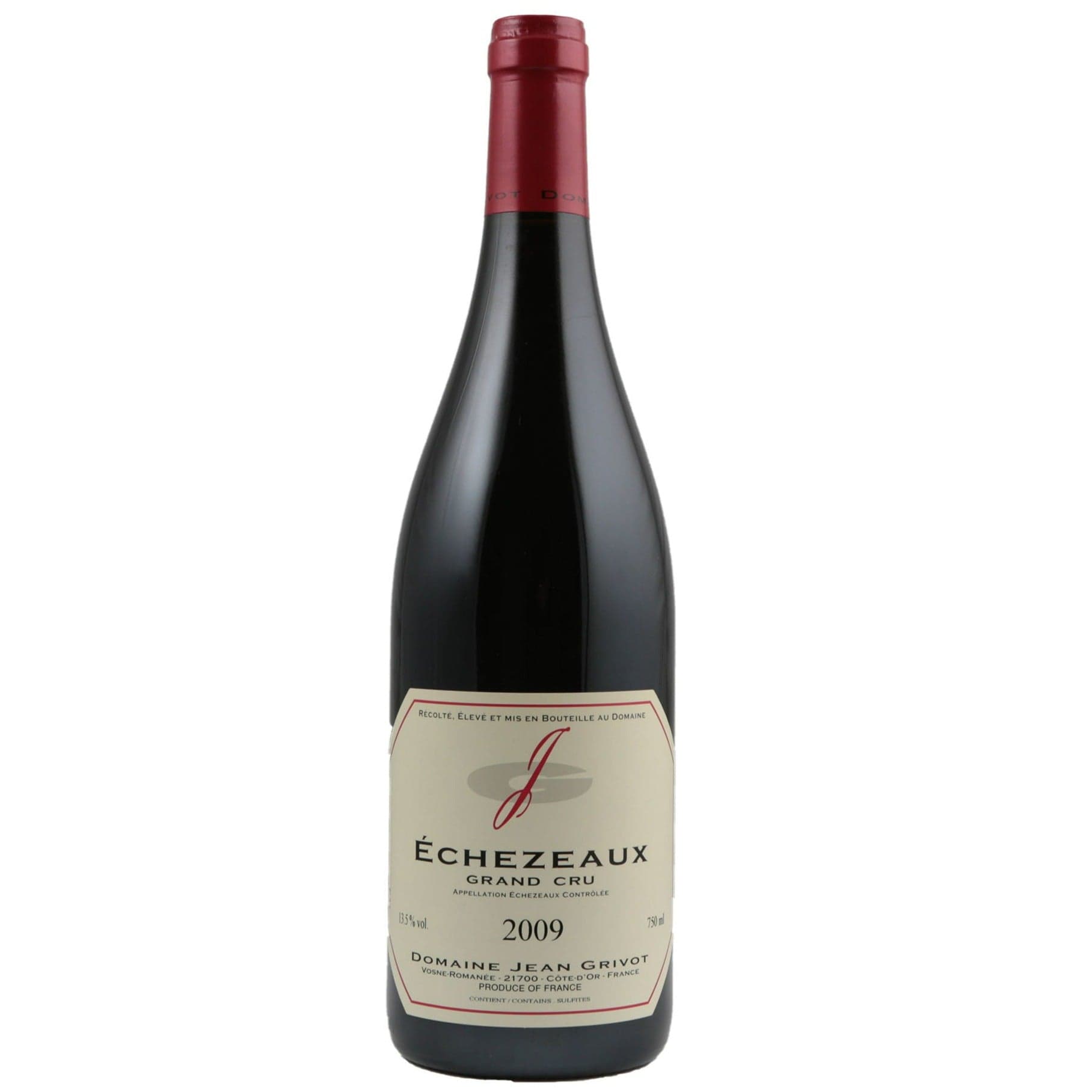 Single bottle of Red wine Dom. Jean Grivot, Echezeaux Grand Cru, Vosne-Romanee, 2009 100% Pinot Noir