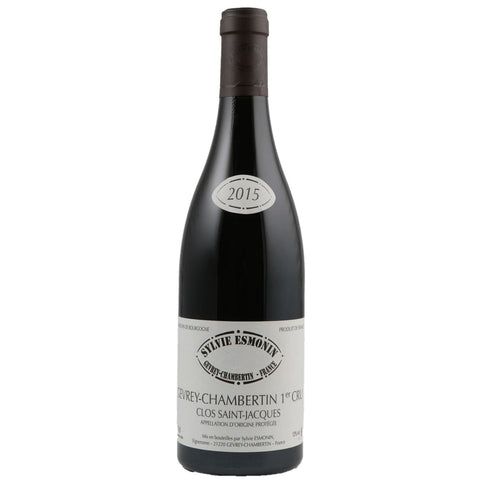 Single bottle of Red wine Dom. Sylvie Esmonin, Clos Saint Jacques Premier Cru, Gevrey Chambertin, 2015 100% Pinot Noir