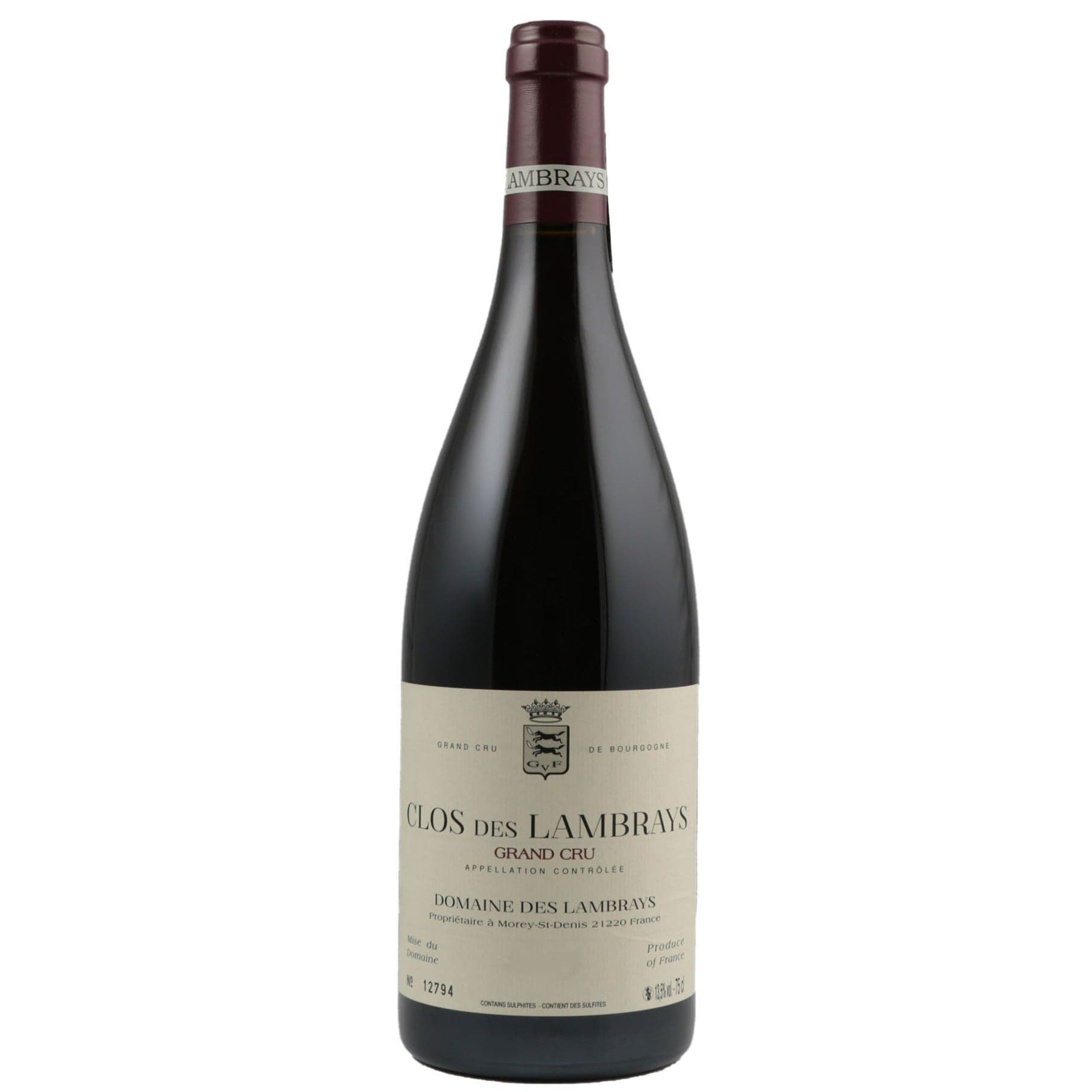Single bottle of Red wine Domaine des Lambrays, Clos des Lambrays Grand Cru, Morey-Saint-Denis, 2016 100% Pinot Noir