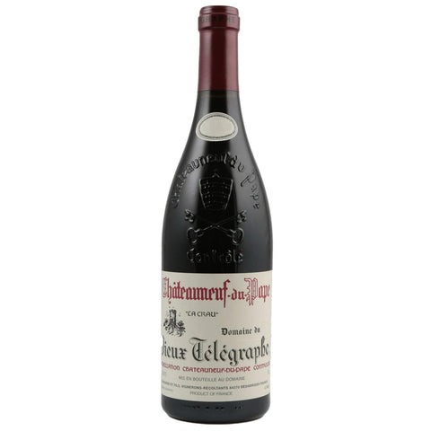 Single bottle of Red wine Domaine du Vieux Telegraphe (Brunier), La Crau, Chateauneuf du Pape, 2005 65% Grenache, 15% Mourvedre, 5% Syrah, 5% Cinsault, 5% Clairette & 5% Other
