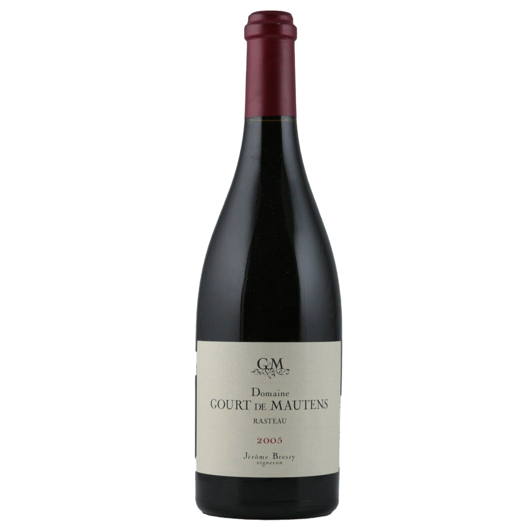 Single bottle of Red wine Domaine Gourt de Mautens, Jerome Bressy, Rasteau, 2005 Grenache, Carignan, Syrah & Mourvedre