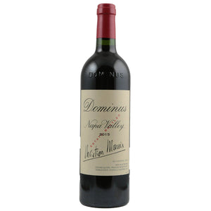 Single bottle of Red wine Dominus Estate, Christian Moueix, Napa Valley, 2015 86% Cabernet Sauvignon, 9% Petit Verdot & 5% Cabernet Franc