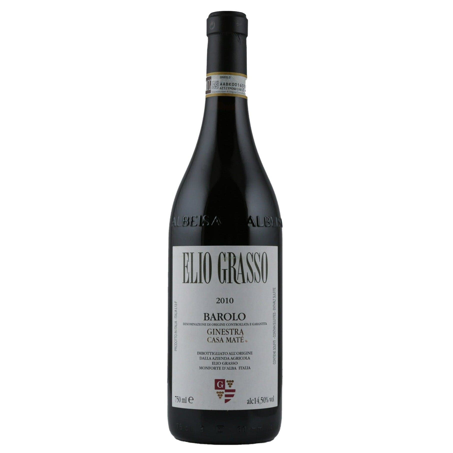 Single bottle of Red wine Elio Grasso, Ginestra Casa Mate, Barolo, 2010 100% Nebbiolo