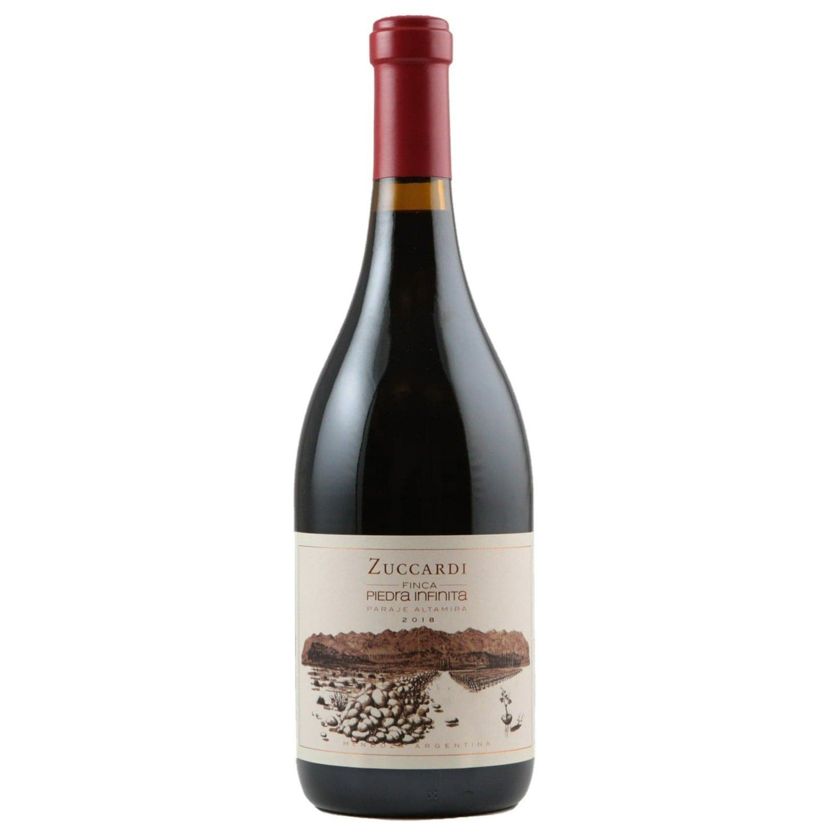 Single bottle of Red wine Familia Zuccardi, Finca Piedra Infinita, Mendoza, 2018 100% Malbec