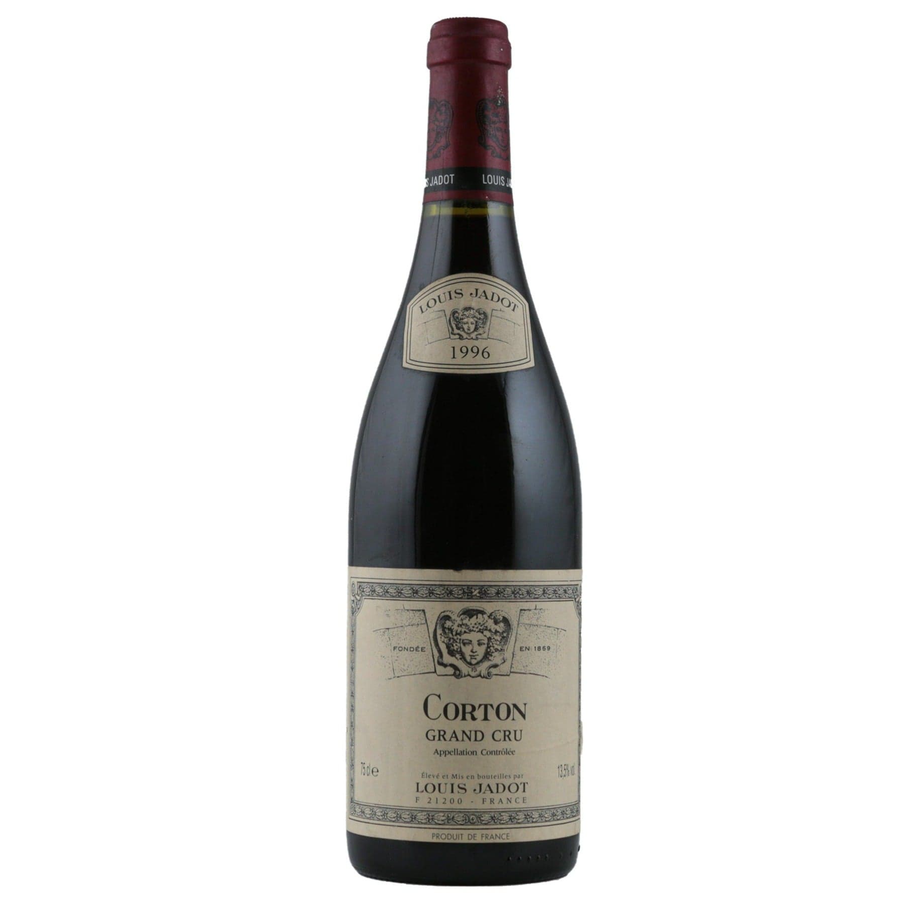 Single bottle of Red wine Louis Jadot, Corton Grand Cru, Corton Rouge, 1996 100% Pinor Noir