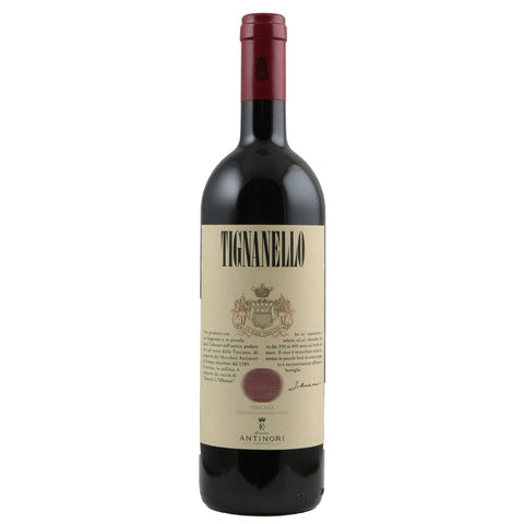 Single bottle of Red wine Marchesi Antinori, Tignanello, Toscana IGT, 2001 85% Sangiovese, 10% Cabernet Sauvignon & 5% Cabernet Franc