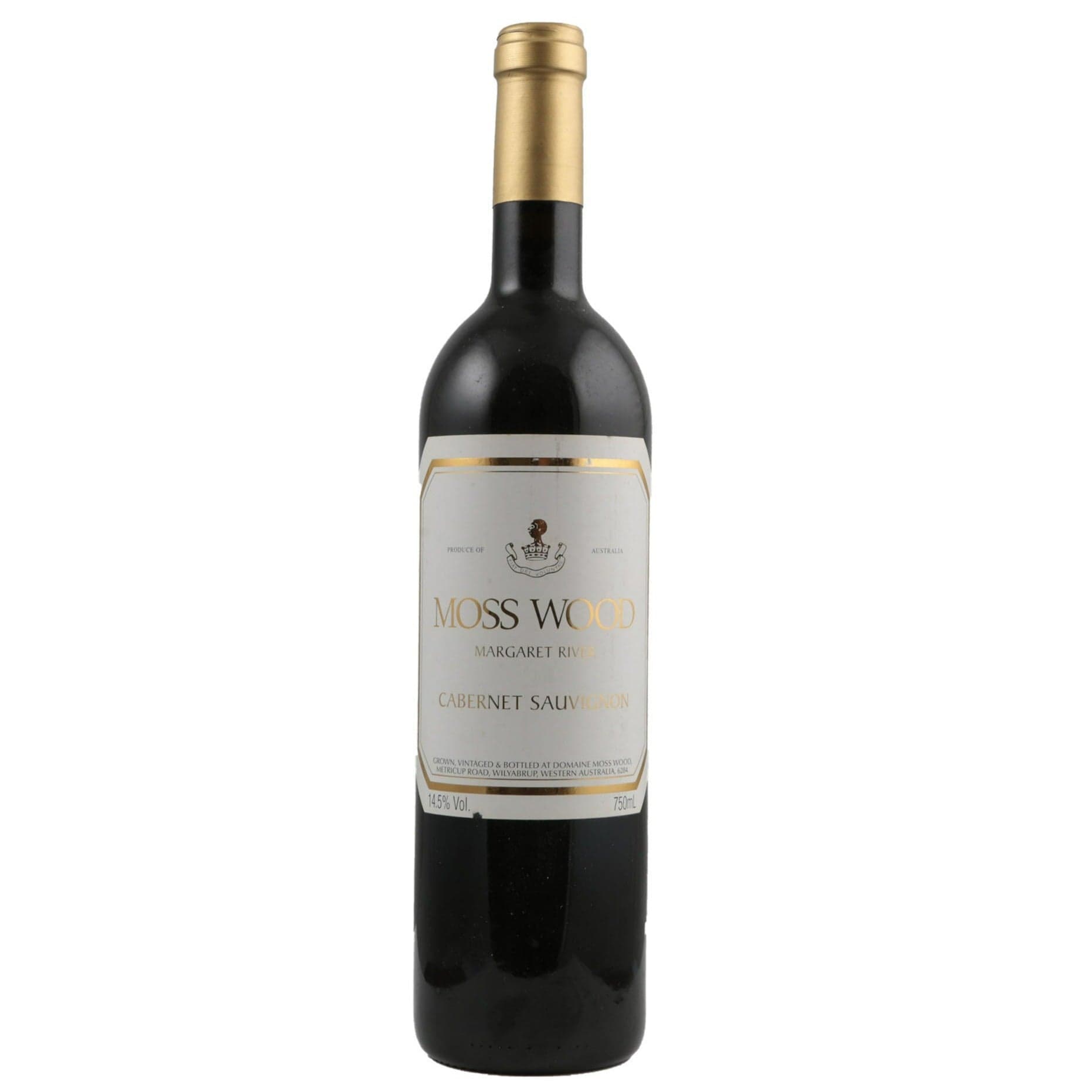 Single bottle of Red wine Moss Wood, Cabernet Sauvignon, Margaret River, 2014 92% Cabernet Sauvignon, 4% Cabernet Franc & 4% Petit Verdot