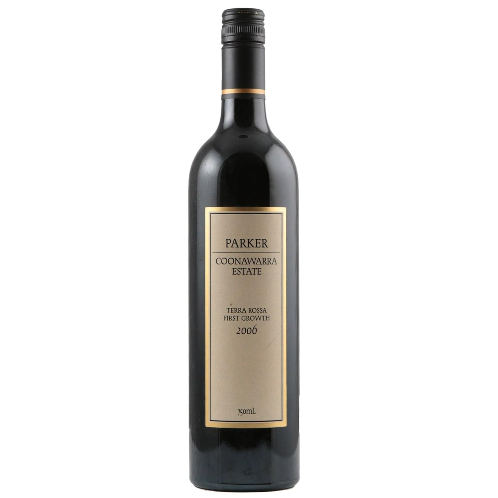 Single bottle of Red wine Parker Estate, Coonawarra First Growth Cabernet Sauvignon, 2006 85% Cabernet Sauvignon, 15% Merlot