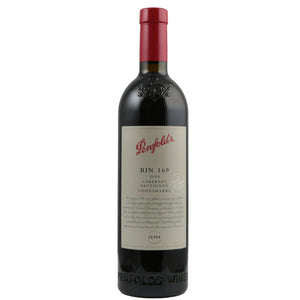 Single bottle of Red wine Penfolds, Bin 169 Cabernet Sauvignon, Coonawarra S.A., 2018 100% Cabernet Sauvignon