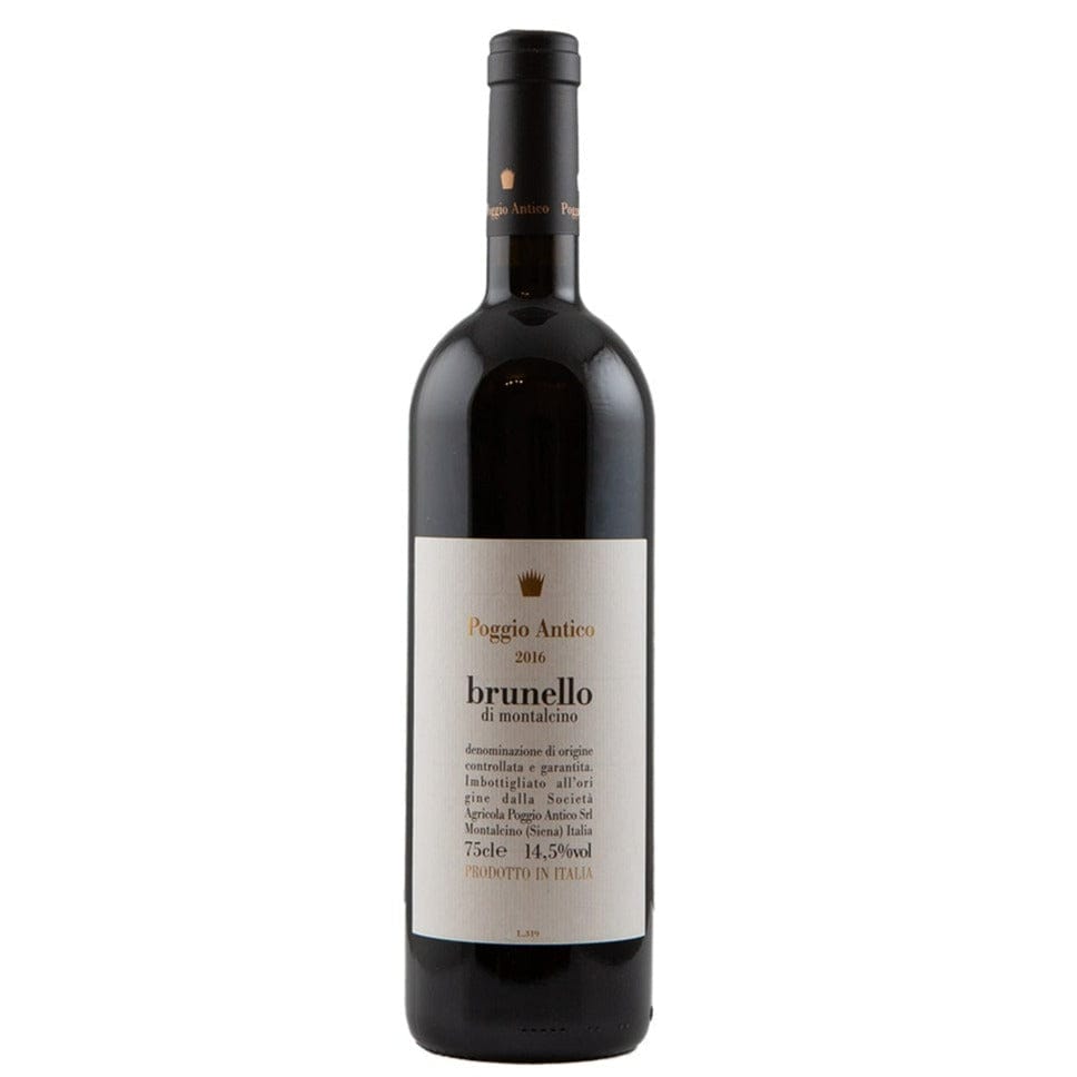 Single bottle of Red wine Poggio Antico, Brunello di Montalcino DOCG, Brunello di Montalcino, 2016 100% Sangiovese