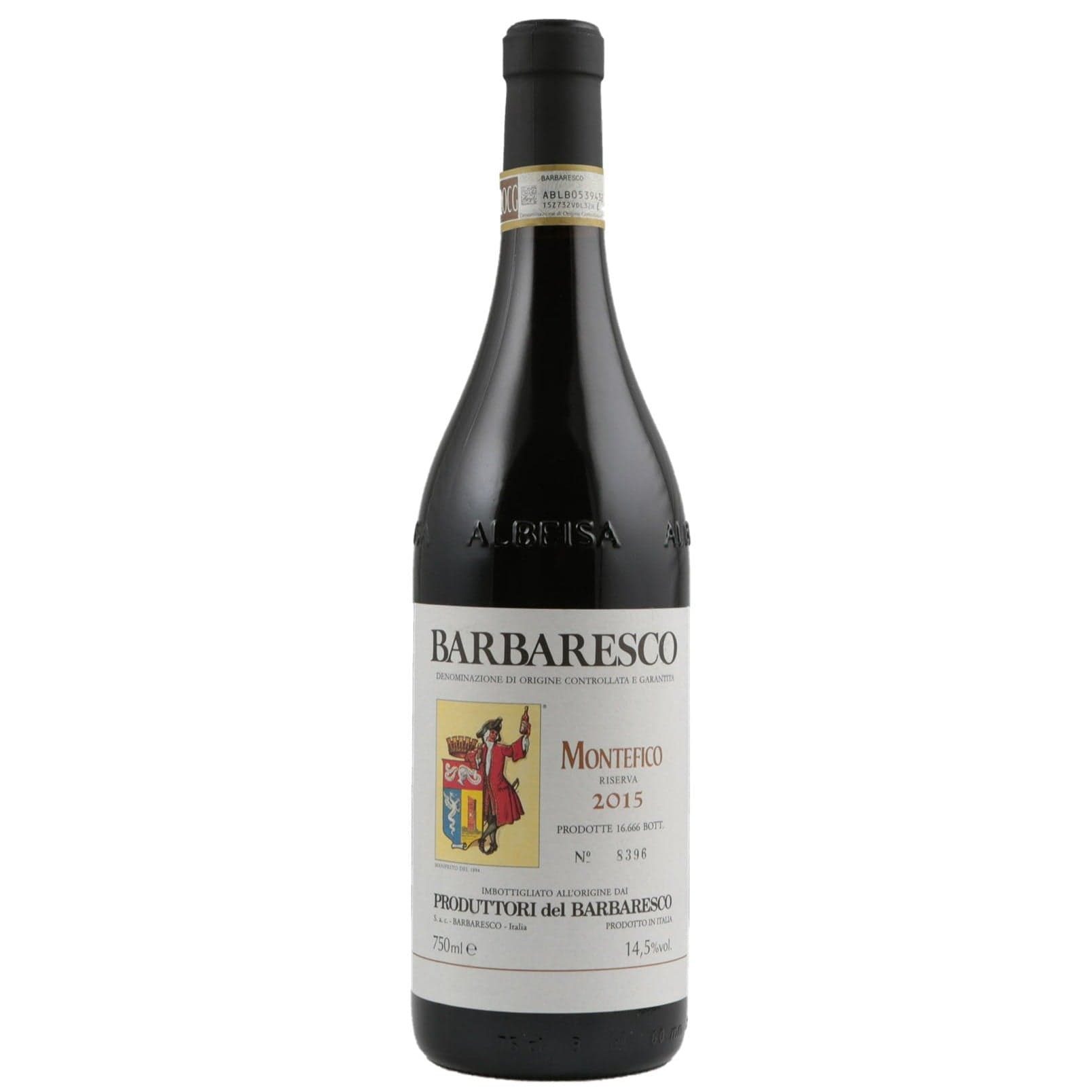 Single bottle of Red wine Produttori del Barbaresco, Montefico Riserva, Barbaresco, 2015 100% Nebbiolo